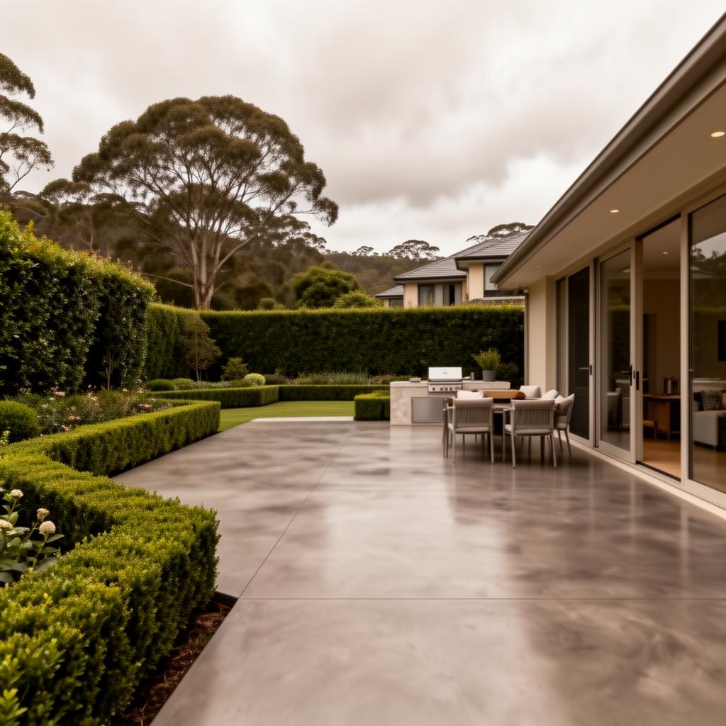Concrete driveway