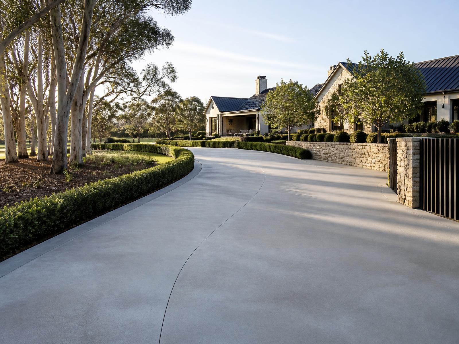 Concrete driveway